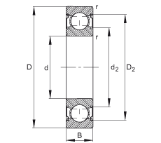 S 6201-C-2Z, ă(ni)Y(ji)(gu)C (j) DIN 625-1 ˜ʵҪߴ磬ɂ(c)g϶ܷ