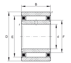 滾針軸承 NAO12X28X12-IS1, 無擋邊 滾針軸承 NAO12X28X12-IS1, 無擋邊